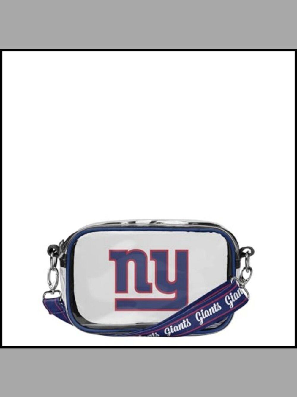 Clear Crossbody Bag NFL Team Logo Stripe Stadium Approved